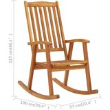  Stolica za ljuljanje s jastucima od masivnog bagremovog drva | shoptok.hr