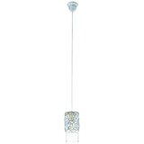Eglo Cardigan viseća lampa E27, Ø12 cm, sivo-plava, prozirno staklo, 49202 | shoptok.hr