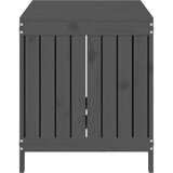 vidaXL Vrtna kutija za pohranu siva 121x55x64 cm od masivne borovine | shoptok.hr