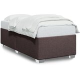 Furnova Posteljni okvir brez vzmetnice temno rjav 100x200 cm blago, (21935833) | Shoptok.si
