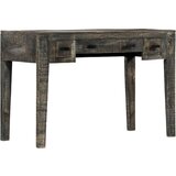  Pisalna miza črna 110x50x75 cm trden mangov les Cene