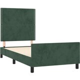  Posteljni okvir z vzglavjem temno zelen 90x190 cm žamet, (20905715) | Shoptok.si