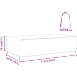  Navlaka za vanjski namještaj Crna 315 x 180 x 74 cm 600D | shoptok.hr