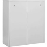 vidaXL Pisarniška omara svetlo siva 90x40x102 cm jeklo | Shoptok.si