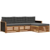vidaXL Zunanja garnitura za sedenje 4 pcs Naravna in antracitna, (5000269744) | Shoptok.si