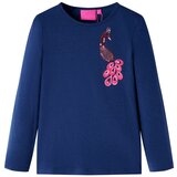 vidaXL Otroška majica z dolgimi rokavi mornarsko modra 128 | Shoptok.si