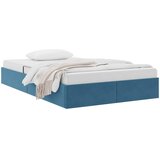  Otomanski krevet s pohranom Tamno plava 120 x 200 cm Baršun | shoptok.hr