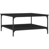 Maison Chic Klubska mizica - kavna mizica - Nizka mizica črno 80x80x40 cm inženirski les, (21754740) | Shoptok.si