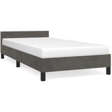  Okvir za krevet bez madraca tamnosivi 90x200 cm baršunasti | shoptok.hr