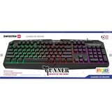 Swissten tipkovnica GAMING GUNNER, osvjetnjenje RGB, IPX4, Silent, anti-ghost | shoptok.hr