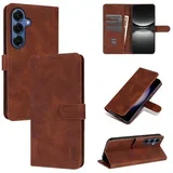 Eleganten ovitek etui iz umetnega usnja za Samsung S26, Rjav