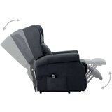  Fotelja na podizanje od tkanine tamnosiva | shoptok.hr