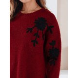 DStreet Damski sweter z aplikacją kwiatów GIRLHERBAL bordowy | Shoptok.si