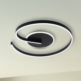  LED plafonsko svetlo LORENZO LED/22W/230V, prečnik 50 cm, crno | Eponuda.com