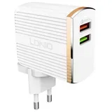 Komplet adapter A2502Q 220v 2x USB 1x QC 3.0 1x 2,4A + micro kabel