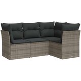 vidaXL 4-dijelni set vrtnih sofa od poliratana s jastucima sivi | shoptok.hr