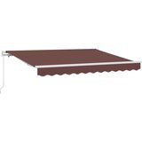  Skrovita tenda Smeđa 250 x 200 cm tkanina | shoptok.hr