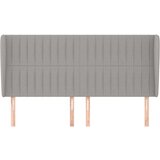  Uzglavlje s ušima svjetlosivo 183x23x118/128 cm od tkanine | shoptok.hr
