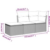  3-dijelni set vrtnih sofa od poliratana s jastucima bež | shoptok.hr