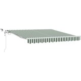  Skrovita tenda Zelena i bijela 300 x 250 cm Poliester i metal | shoptok.hr