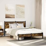 Metalni okvir kreveta bez madraca boja hrasta 150 x 200 cm | shoptok.hr
