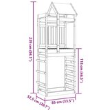  Igralna stolpnica Rjava 85 x 52,5 x 239 cm Masivno borovo les - - Rjava - 30.76 - 85 x 52,5 x 239 cm - 2025- | Shoptok.si