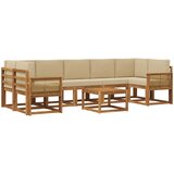  Set vanjskih sofa 8 pcs Prirodna i bež Poliester | shoptok.hr