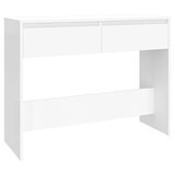 Maison Chic konzolna miza - miza ob steni bela 100x35x76,5 cm iverna plošča, (21786272) Cene