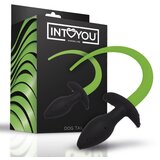 INTOYOU Shining Line Glow in the Dark Dog Tail Butt Plug Cene