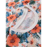Ombre Men's cotton t-shirt with floral full print pattern - white | shoptok.hr