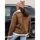DStreet Women's jacket LEVERINO suede with fur in camel color Cijene