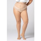 MONA QUEEN Hlačne nogavice Plus Size Hip Notic 20 DEN Cene