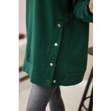 Kesi Insulated sweatshirt with dark green press studs | shoptok.hr