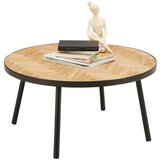 Zandiara klubska miza parker, naravna, črna, Ø ca. 80 cm | Shoptok.si
