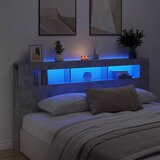  LED uzglavlje siva boja betona 200x18,5x103,5 cm | Eponuda.com