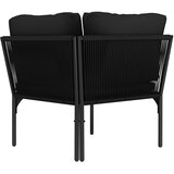  6-dijelna vrtna garnitura s jastucima crna PVC | shoptok.hr