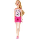  Lutka za igru na skuteru sa rozom kacigom - roza - 30 cm | Shoptok.si