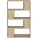 Ormarić za knjige / pregrada boja hrasta 80x24x124,5 cm drveni | shoptok.hr