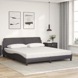 Krevet s madracem Dover sivi 180 x 200 cm od umjetne kože | Eponuda.ba