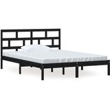  Okvir za krevet od masivnog drva crni 150x200 cm veliki | Eponuda.ba