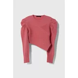 Sisley Otroški pulover roza barva