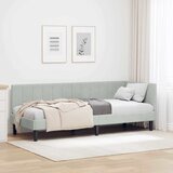  Kutni okvir kreveta Svijetlo siva 80 cm x 200 cm Baršun | shoptok.hr