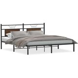  Okvir kreveta bez madraca smeđa boja hrasta 183x213 cm drveni | shoptok.hr