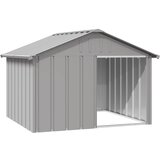 vidaXL Kućica za pse sivi 116 5x103x81 5 cm pocinčani čelik Cijene