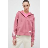 Adidas Bluza ženska, roza barva, s kapuco | Shoptok.si