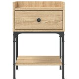  Noćni ormarić boja hrasta 40,5x31x60 cm od konstruiranog drva | shoptok.hr