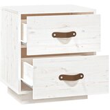 Noćni ormarići 2 kom bijeli 40 x 34 x 45 cm od masivne borovine | shoptok.hr