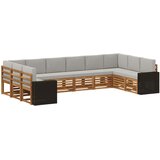  Sekcijska garnitura 10 pcs Prirodna i svjetlosiva Poliester | Eponuda.com