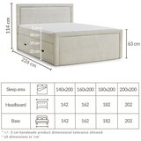 Maison de Rêve Svetlo modra boxspring postelja s prostorom za shranjevanje 200x200 cm Fresco – | Shoptok.si