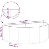  Cvetlično korito Antracit 120 x 60 x 35 cm Jeklo, (5000207409) | Shoptok.si